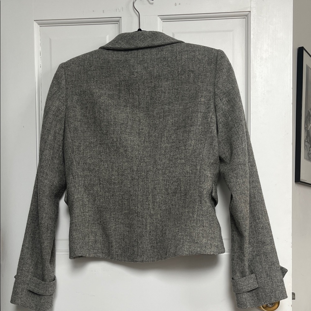 Band Of Outsiders Charcoal Women's Blazer (Missing Faux Fur Collar). Size 3. - Picture 4 of 9